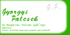 gyorgyi palcsek business card